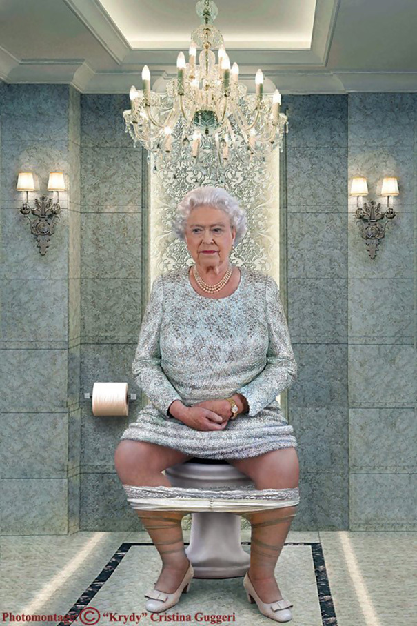 英国女王如厕照