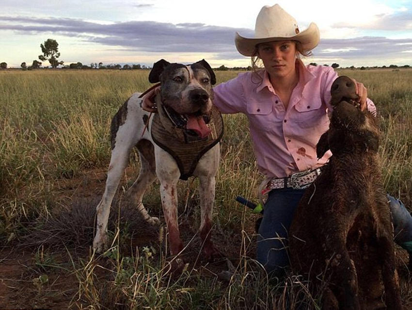 野猪杀手：澳洲少女成捕猎野猪专家 频繁登杂志封面