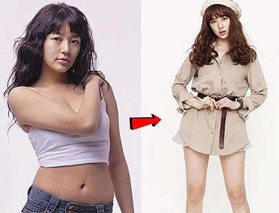 韩国女星减肥前后对比图，你还有什么理由不减肥？
