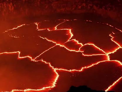 夏威夷基拉韦厄火山熔岩流