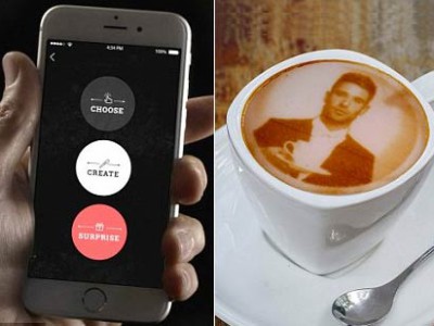 在拿铁上打印你的肖像：咖啡机10秒即可打印复杂的艺术泡沫