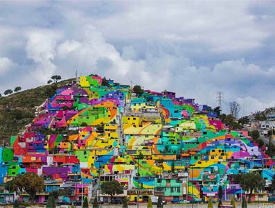 为减少青少年暴力事件 墨西哥政府要求“街头艺术家”画200面墙