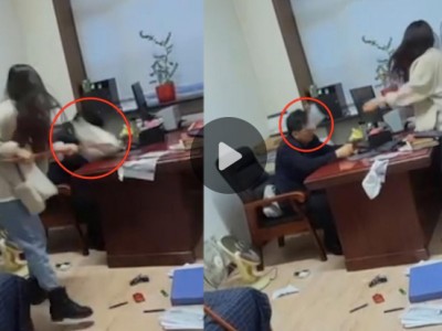 【视频】东北女子彪悍啊：黑龙江一女子称被上司性骚扰用拖把暴打男领导