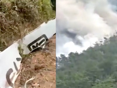 【视频】东航MU5735客机在广西梧州藤县失事引发山火 机上载有132人