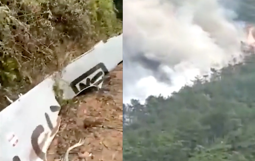 【视频】东航MU5735客机在广西梧州藤县失事引发山火 机上载有132人